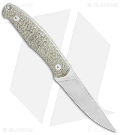 GiantMouse Vox/Anso GMF2 Fixed Blade Green Micarta (3.6" Stonewash Full Flat) 4 GiantMouse Vox/Anso GMF2 Fixed Blade Green Micarta (3.6" Stonewash Full Flat) - Image 2