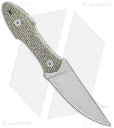 GiantMouse Vox/Anso GMF3 Green Micarta Fixed Blade Knife (3.25" Satin) 4 GiantMouse Vox/Anso GMF3 Green Micarta Fixed Blade Knife (3.25" Satin) - Image 2