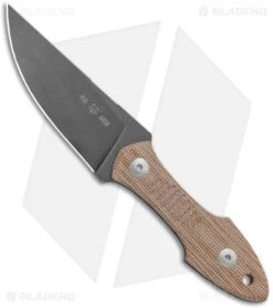 GiantMouse Vox/Anso GMF3 Natural Micarta Fixed Blade Knife ( 3.25" PVD )