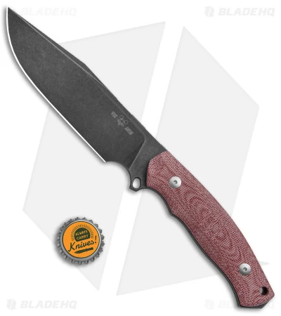 GiantMouse Vox/Anso GMF4 Fixed Blade Knife Red Canvas Micarta (5.65" PVD) 6 GiantMouse Vox/Anso GMF4 Fixed Blade Knife Red Canvas Micarta (5.65" PVD) - Image 4