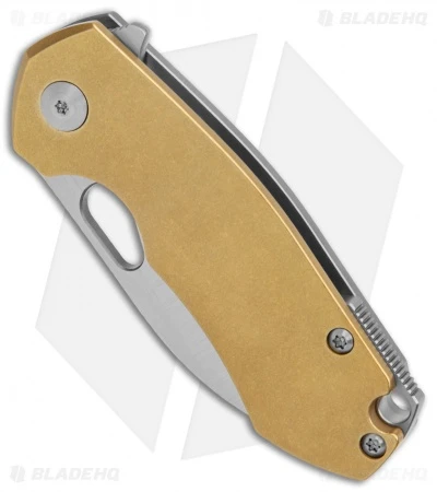 GiantMouse Vox/Anso Riv Frame Lock Knife Brass (2.5" Satin) 4 GiantMouse Vox/Anso Riv Frame Lock Knife Brass (2.5" Satin) - Image 2