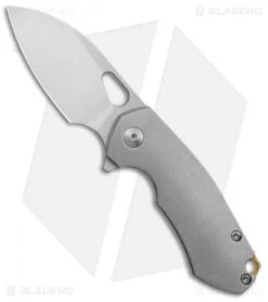 GiantMouse Vox/Anso Riv Frame Lock Knife Titanium (2.5" Satin)