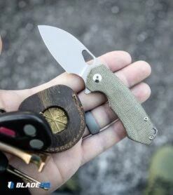 GiantMouse Vox/Anso Riv Frame Lock Knife Green Micarta (2.5" Stonewash) 10 GiantMouse Vox/Anso Riv Frame Lock Knife Green Micarta (2.5" Stonewash) -Knives and tools GiantMouse Vox Anso Riv Frame Lock Knife Green Micarta Stonewash BHQ 119597 kp in hand web