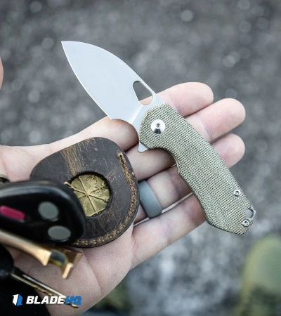 GiantMouse Vox/Anso Riv Frame Lock Knife Green Micarta (2.5" Stonewash) 6 GiantMouse Vox/Anso Riv Frame Lock Knife Green Micarta (2.5" Stonewash) - Image 5