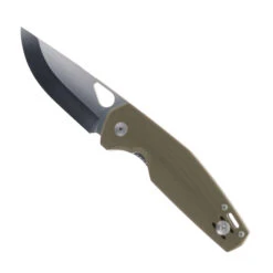 GiantMouse Folding Knife Green G10 Handle S90V Plain Edge Satin Finish NIMBUS-V3-GRN- G10-SCANDI