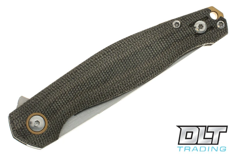 GiantMouse Sonoma V2 - Green Canvas Micarta 5 GiantMouse Sonoma V2 - Green Canvas Micarta - Image 3