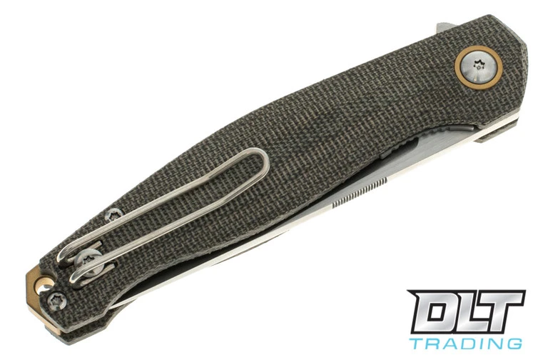 GiantMouse Sonoma V2 - Green Canvas Micarta 6 GiantMouse Sonoma V2 - Green Canvas Micarta - Image 4