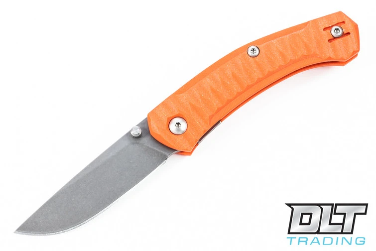 GiantMouse ACE Iona - Textured Orange G-10 - Stonewashed Blade 3 GiantMouse ACE Iona - Textured Orange G-10 - Stonewashed Blade