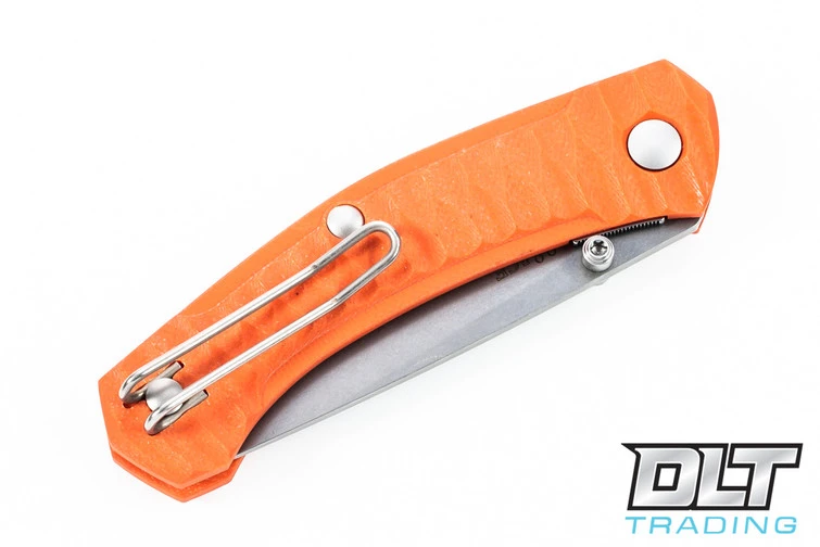 GiantMouse ACE Iona - Textured Orange G-10 - Stonewashed Blade 7 GiantMouse ACE Iona - Textured Orange G-10 - Stonewashed Blade - Image 5
