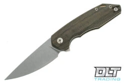 GiantMouse Corta - Green Canvas Micarta