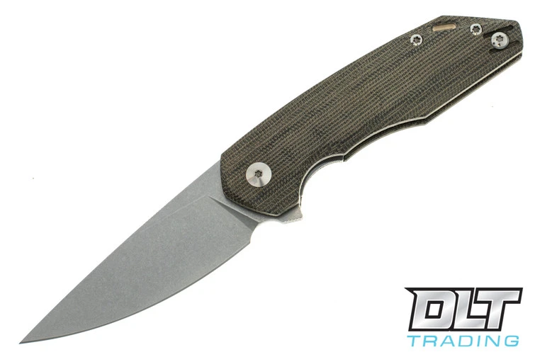 GiantMouse Corta - Green Canvas Micarta 3 GiantMouse Corta - Green Canvas Micarta
