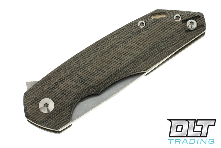 GiantMouse Corta - Green Canvas Micarta 5 GiantMouse Corta - Green Canvas Micarta - Image 3