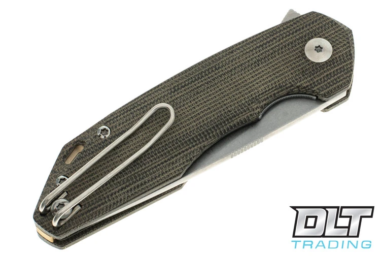 GiantMouse Corta - Green Canvas Micarta 6 GiantMouse Corta - Green Canvas Micarta - Image 4