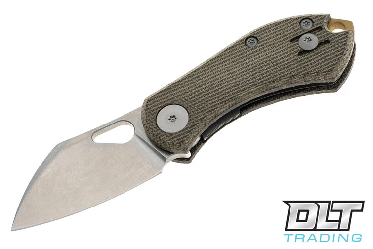 GiantMouse Nibbler - Green Canvas Micarta 3 GiantMouse Nibbler - Green Canvas Micarta