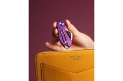 GiantMouse ACE Nibbler Purple Aluminium, N690 Pocket Knife, Ansø En Voxnaes Design -Knives and tools giantmouse nibbler fashionshoot1